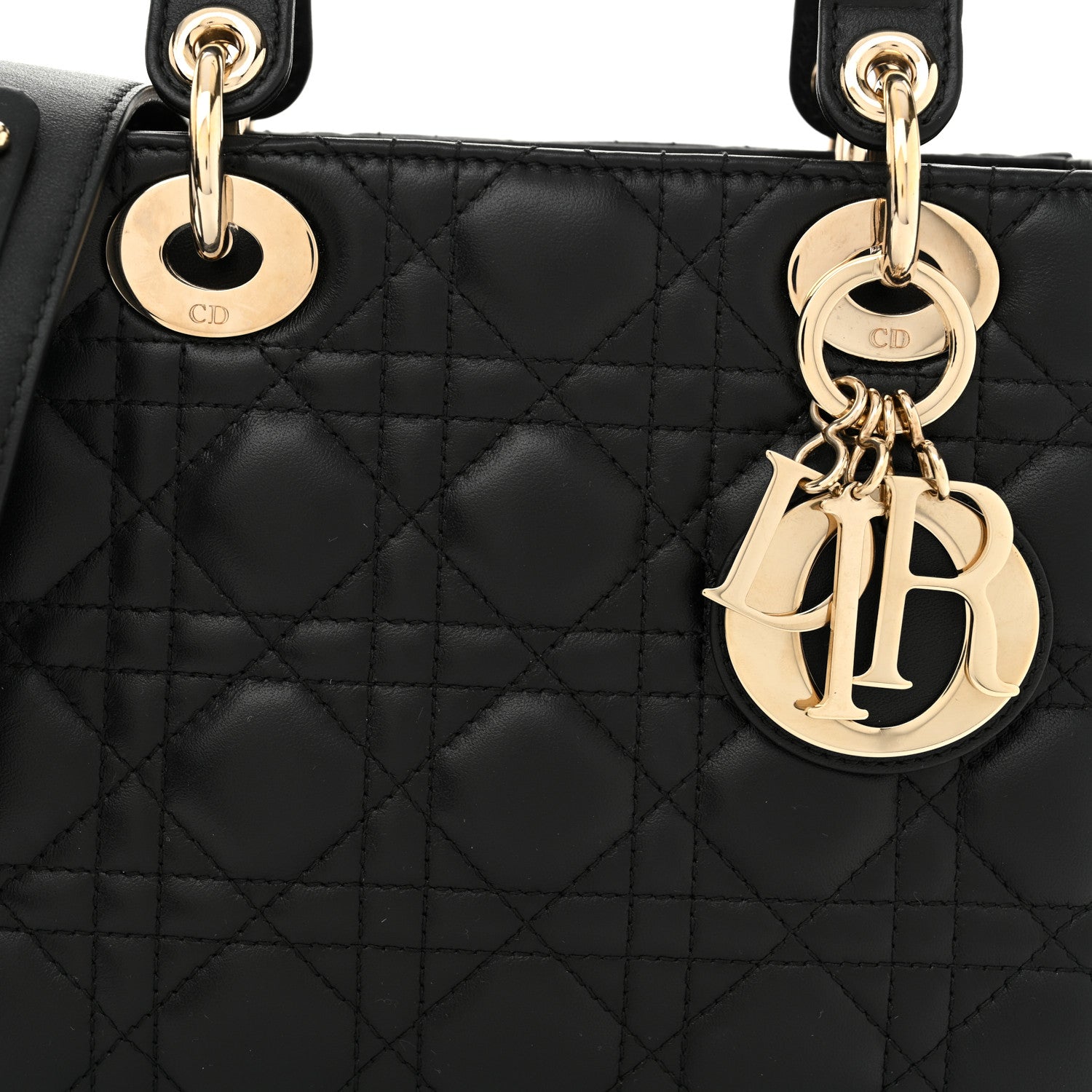 Christian Dior Lambskin Cannage Small My ABCDior Lady Dior Black 8 of 11