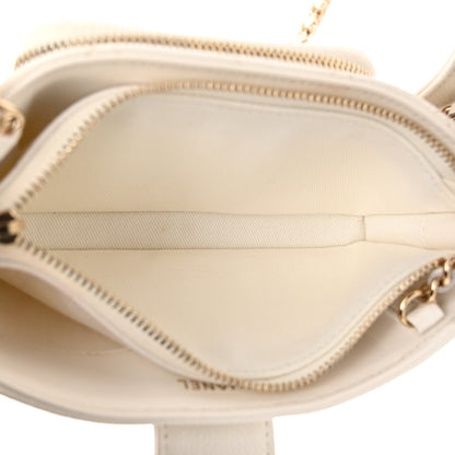 Chanel Caviar Quilted Business Affinity Phone Holder With Chain White 5 of 11
