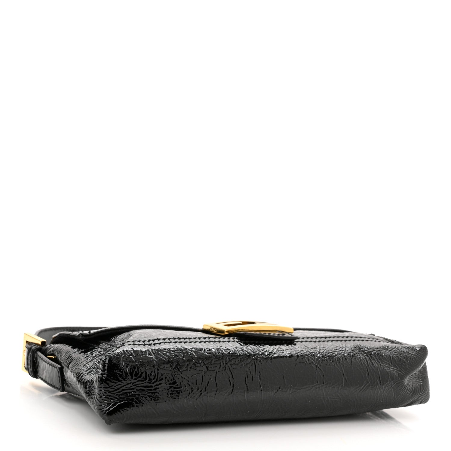 Fendi Vitello Naplak Medium Convertible Baguette Black 3 of 11