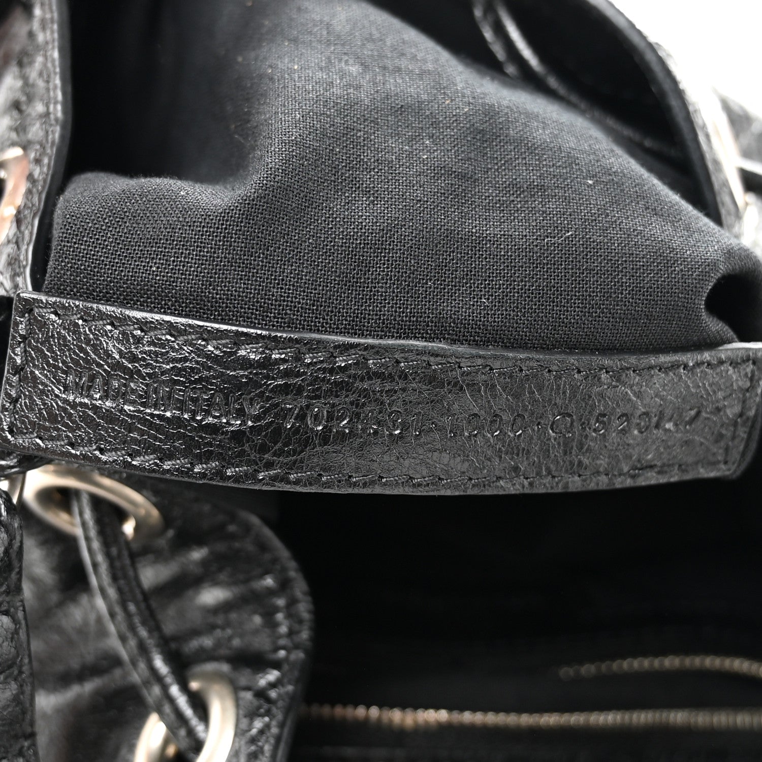 Balenciaga Agneau Arena Le Cagole Bucket Bag XS Black 6 of 10