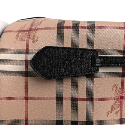 Burberry Haymarket Check Colours Small Lorne Bucket Crossbody Black 10 of 10