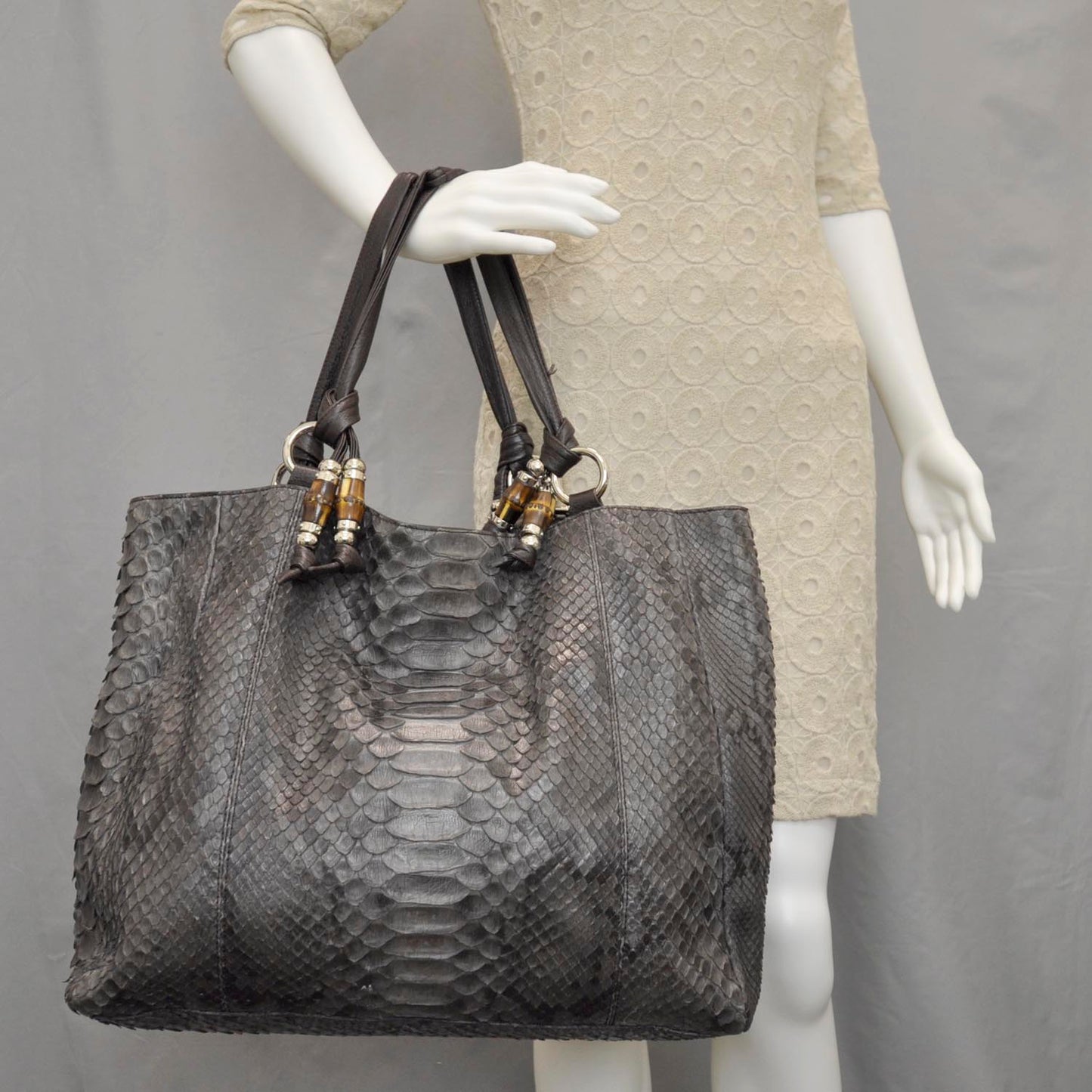 Python Large Jungle Tote Grey