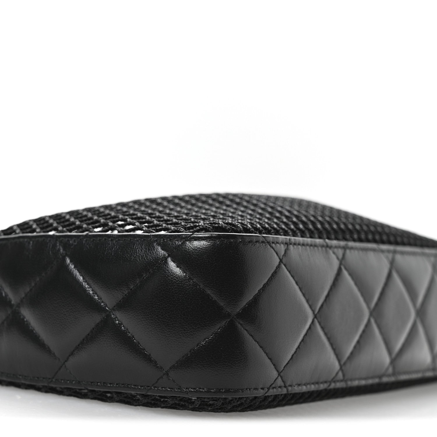 Chanel Mesh Shiny Lambskin Clutch With Chain Black 10 of 11