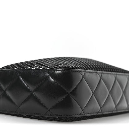 Chanel Mesh Shiny Lambskin Clutch With Chain Black 10 of 11