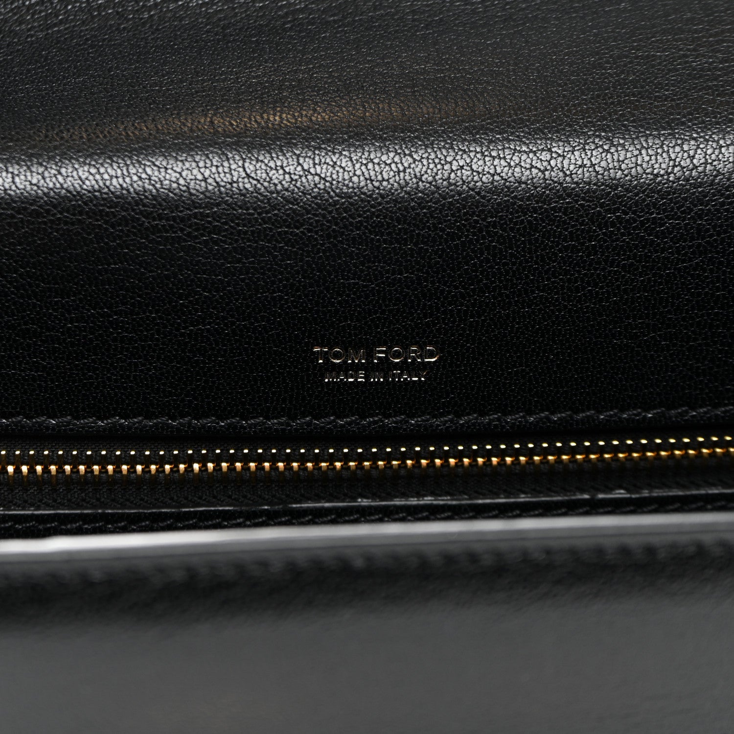Tom Ford Shiny Goatskin Medium 001 Top Handle Bag Black 6 of 13