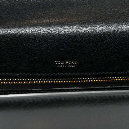 Tom Ford Shiny Goatskin Medium 001 Top Handle Bag Black 6 of 13