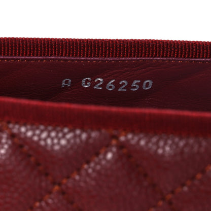 Chanel Caviar Quilted CC Cap Toe Ballerina Flats 38.5 Red 8 of 9