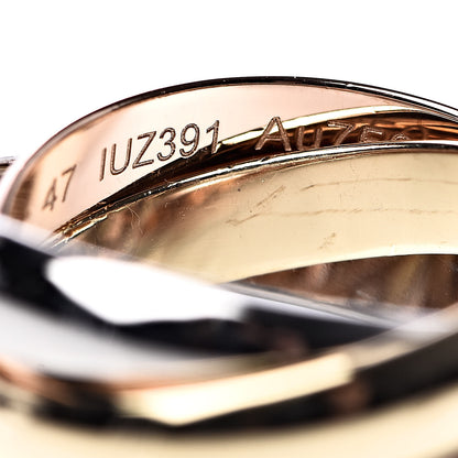 Cartier 18K Pink Yellow White Gold Classic Trinity Ring 47 4 5 of 5