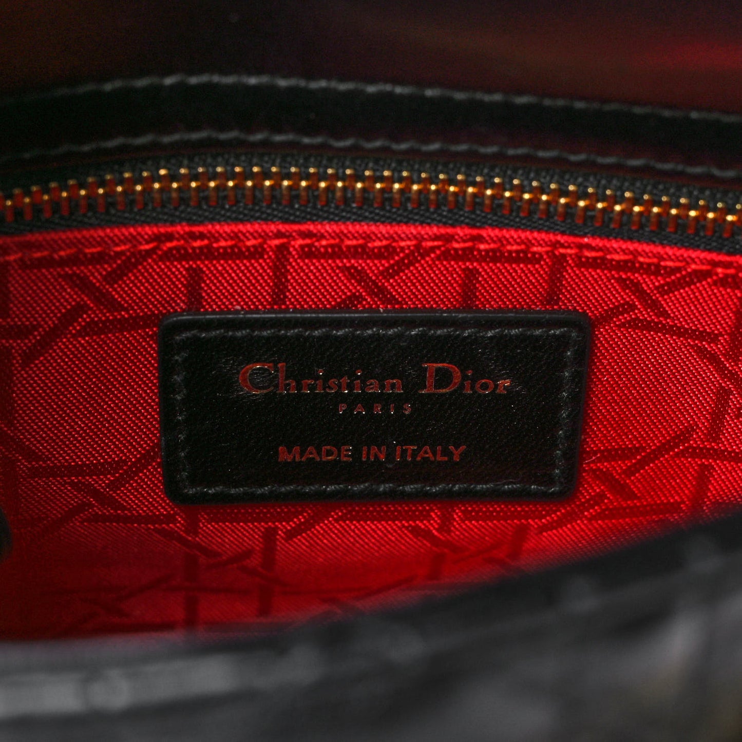 Lambskin Cannage Mini Lady Dior Black