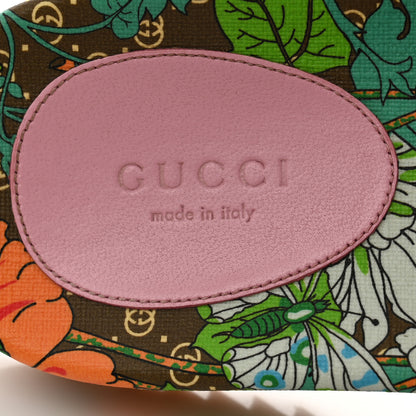 Gucci X THE NORTH FACE Nylon Floral Womens Slide Sandals 37 Military Green Orange Soft Pink 7 of 10