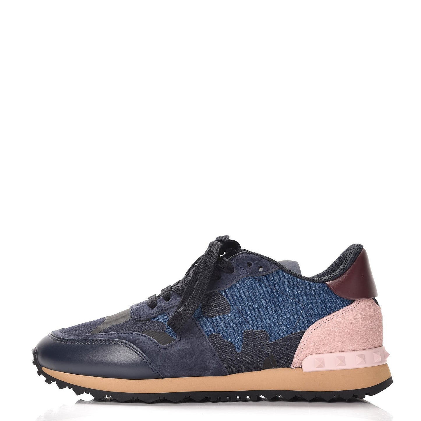 Denim Suede Camouflage Womens Rockrunner Sneakers 38 Marine