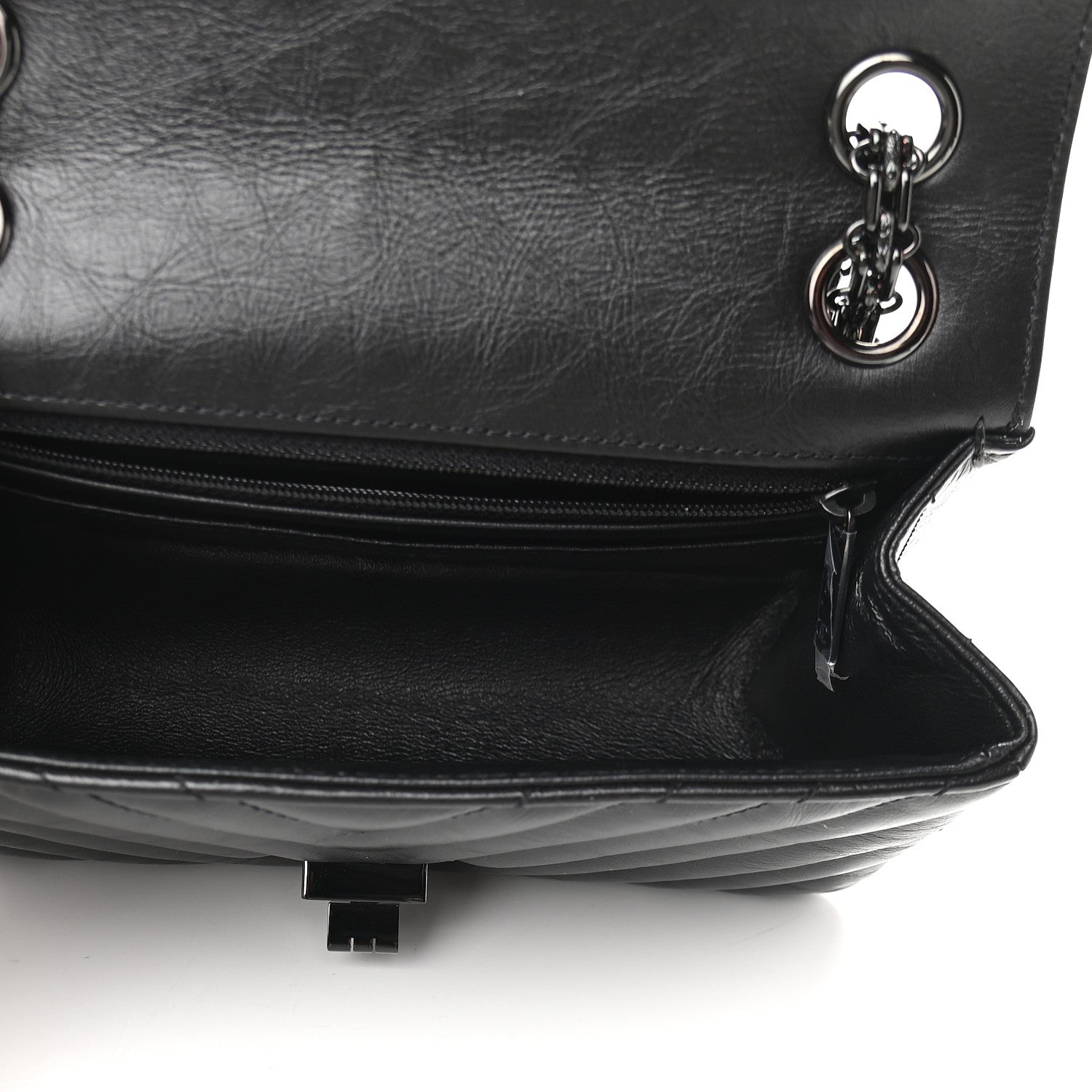 Chanel Aged Calfskin Chevron Quilted 2.55 Reissue Mini Flap So Black 5 of 10