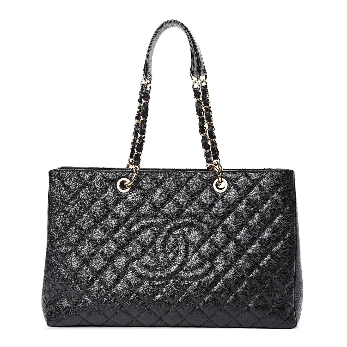 Caviar Quilted XL Grand Shopping Tote GST Black