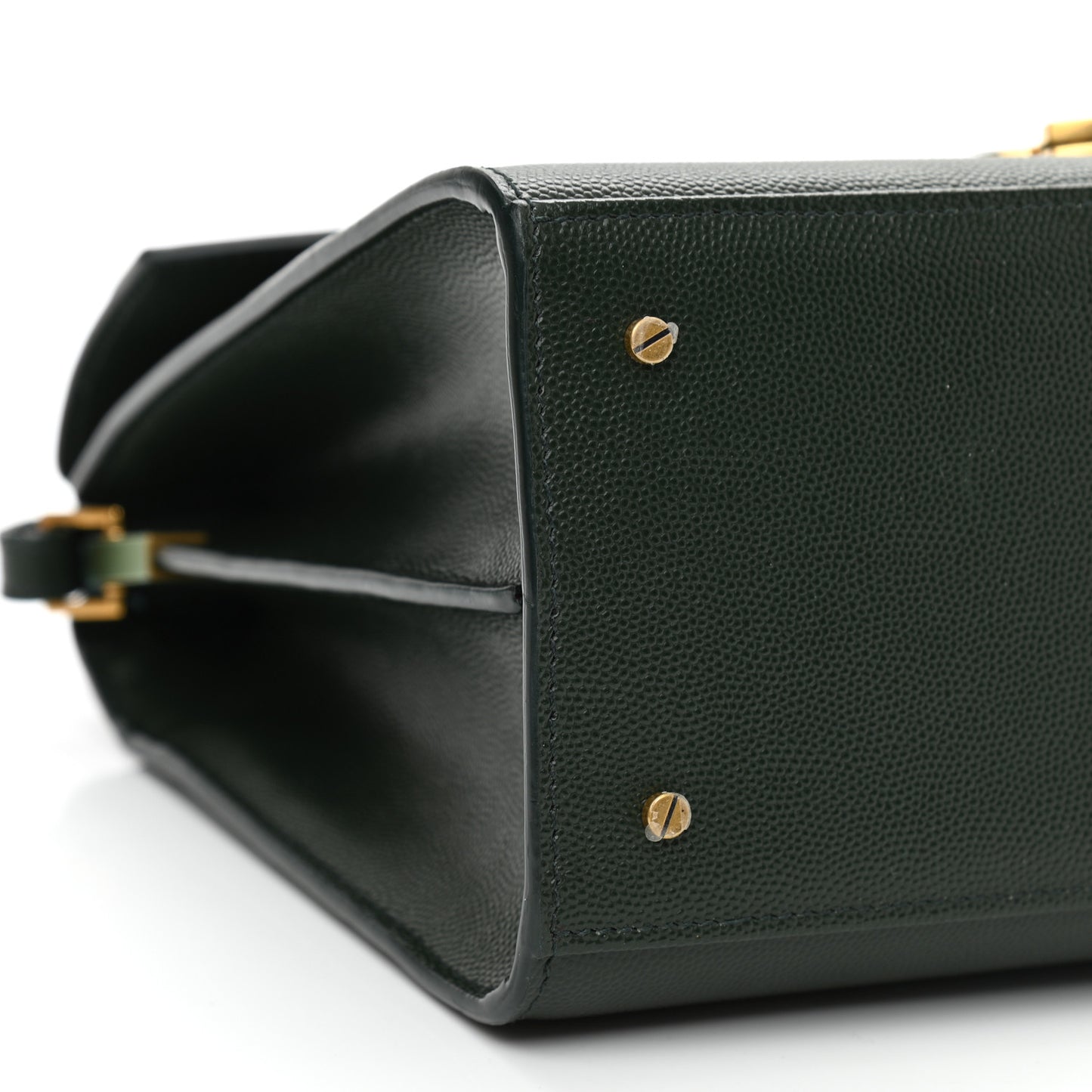 Grain de Poudre Medium Classic Monogram Cassandra Top Handle Dark Green