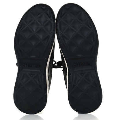 Chanel Velvet Calfskin Mixed Fibers CC Sneakers 37 Black 7 of 11