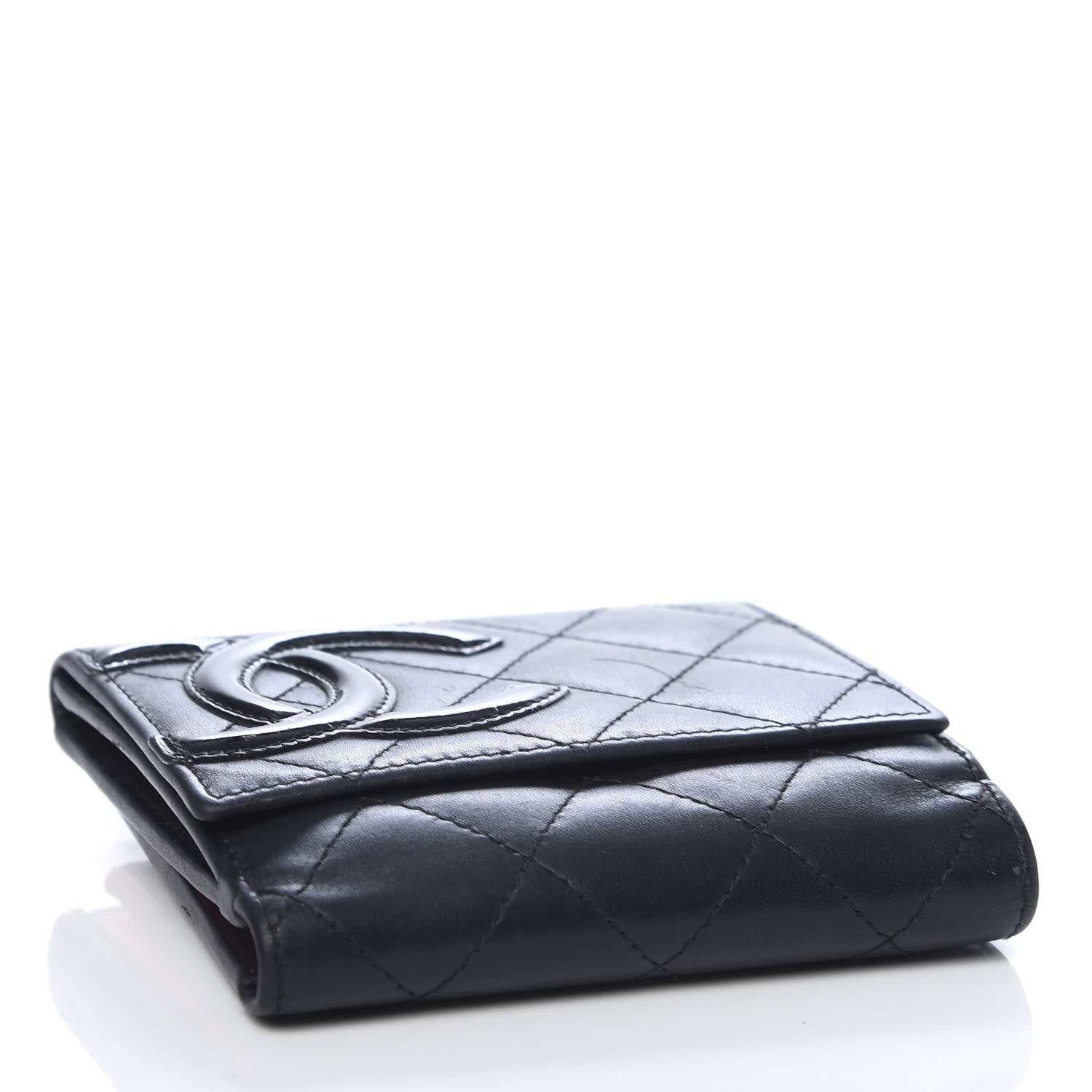 Chanel Lambskin Quilted Cambon Flap Wallet Black 4 of 9