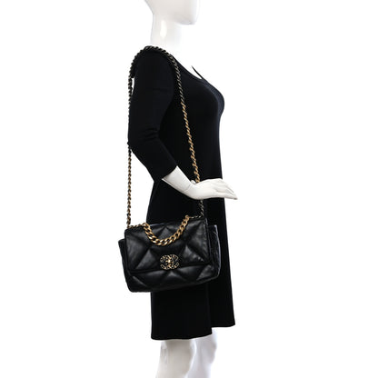 Chanel Lambskin Quilted Medium Chanel 19 Flap Black 2 of 9