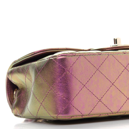Chanel Iridescent Lambskin Quilted Mini Rectangular Flap Purple 8 of 9