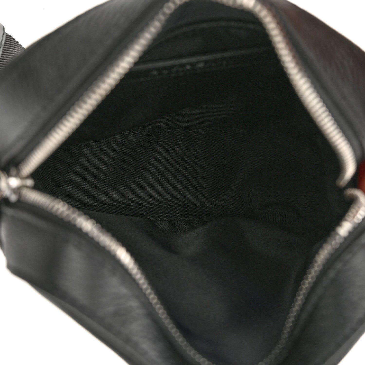 Burberry Pebbled Calfskin Logo Embossed Thornton Messenger Bag Black 5 of 9