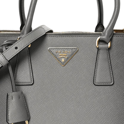 Prada Saffiano Ombre Small Galleria Double Zip Tote Gradient Slate Grey 9 of 11