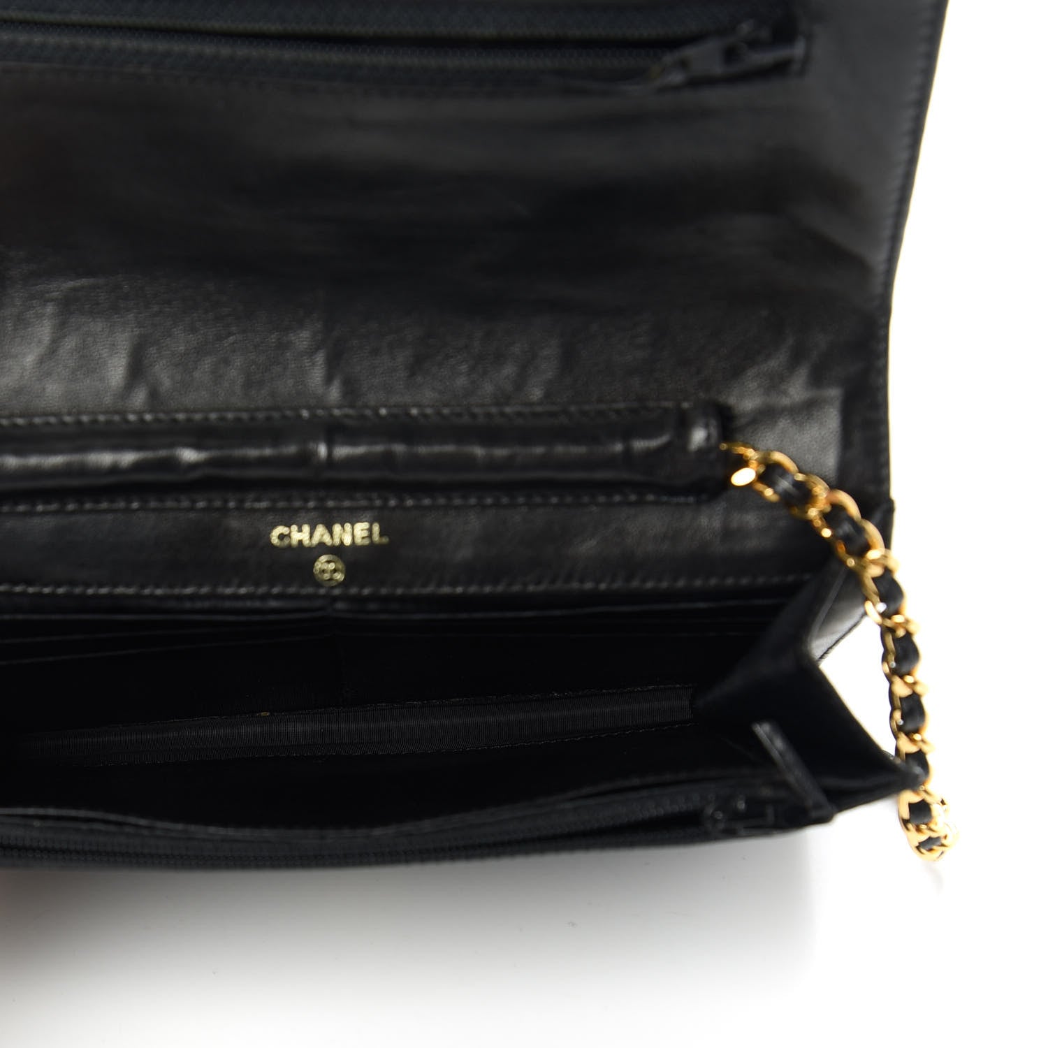 Chanel Caviar Timeless CC Wallet On Chain WOC Black 5 of 11
