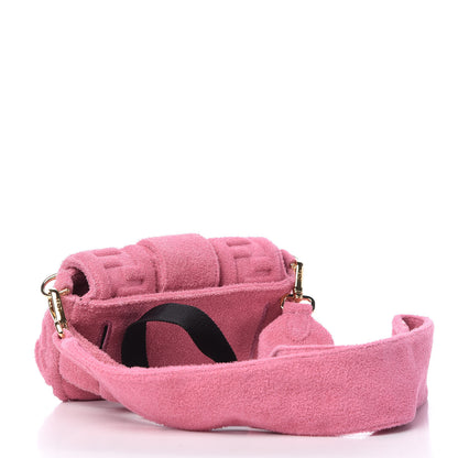 Fendi Terry Cloth Vitello Century Matte FF 1974 Embossed Belt Baguette Lollypop 4 of 11