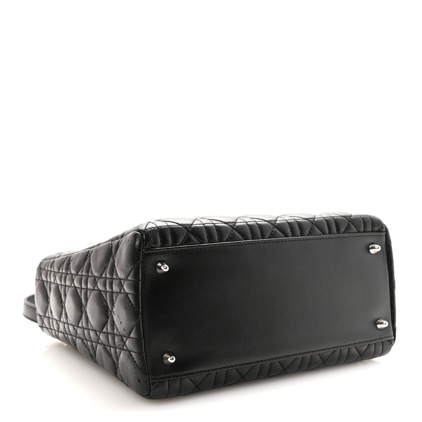 Lambskin Cannage Medium Lady Dior Black