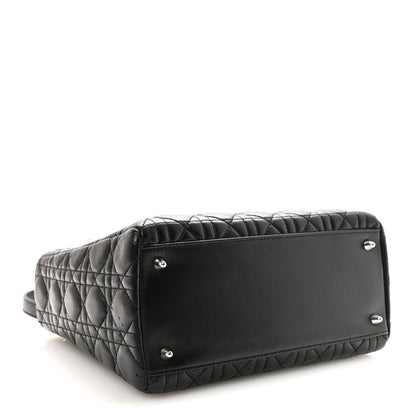 Christian Dior Lambskin Cannage Medium Lady Dior Black 4 of 9