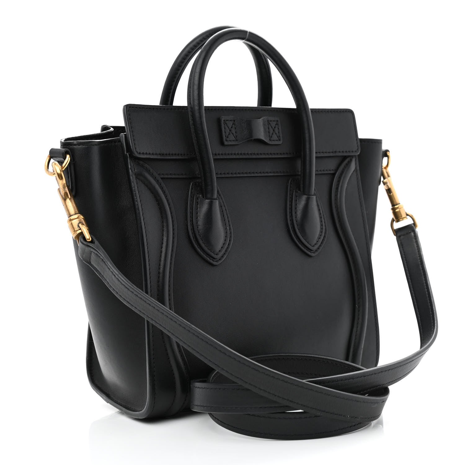Celine Smooth Calfskin Nano Luggage Black 3 of 12