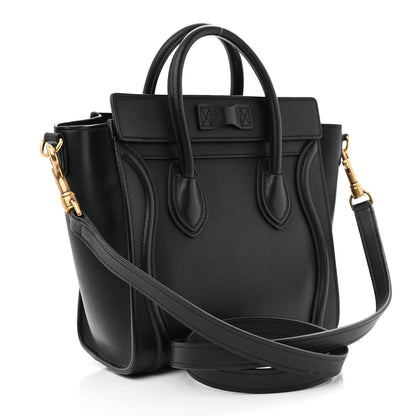 Celine Smooth Calfskin Nano Luggage Black 3 of 12