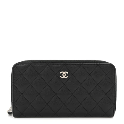 Chanel Caviar Quilted Large Gusset Zip Around Wallet Black 1 of 8