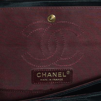 Chanel Satin Coco's Croc East West Double Flap Black 7 of 8