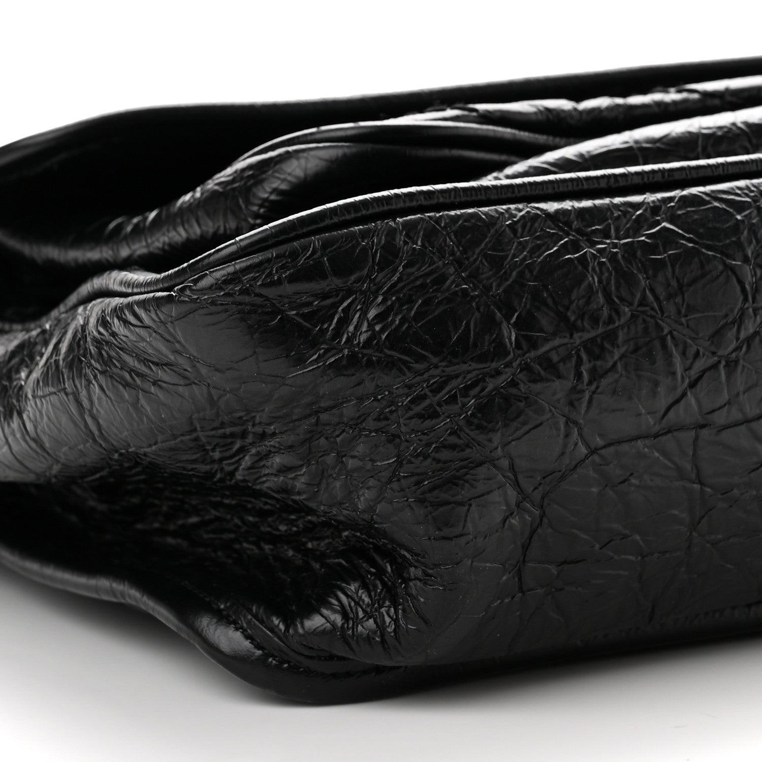 Saint Laurent Crinkled Calfskin Matelasse Monogram Medium Niki Chain Satchel Black 8 of 9