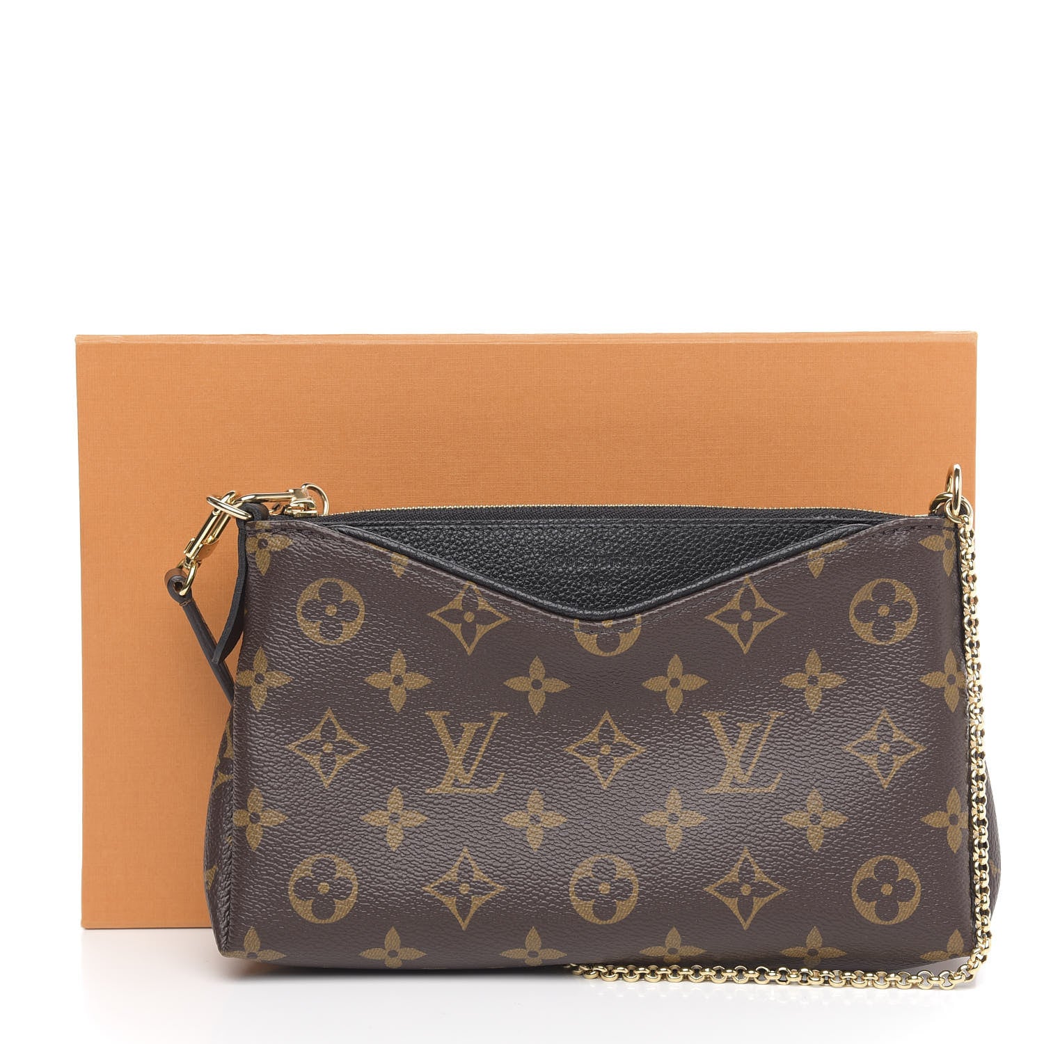 Louis Vuitton Monogram Pallas Clutch Black 10 of 10
