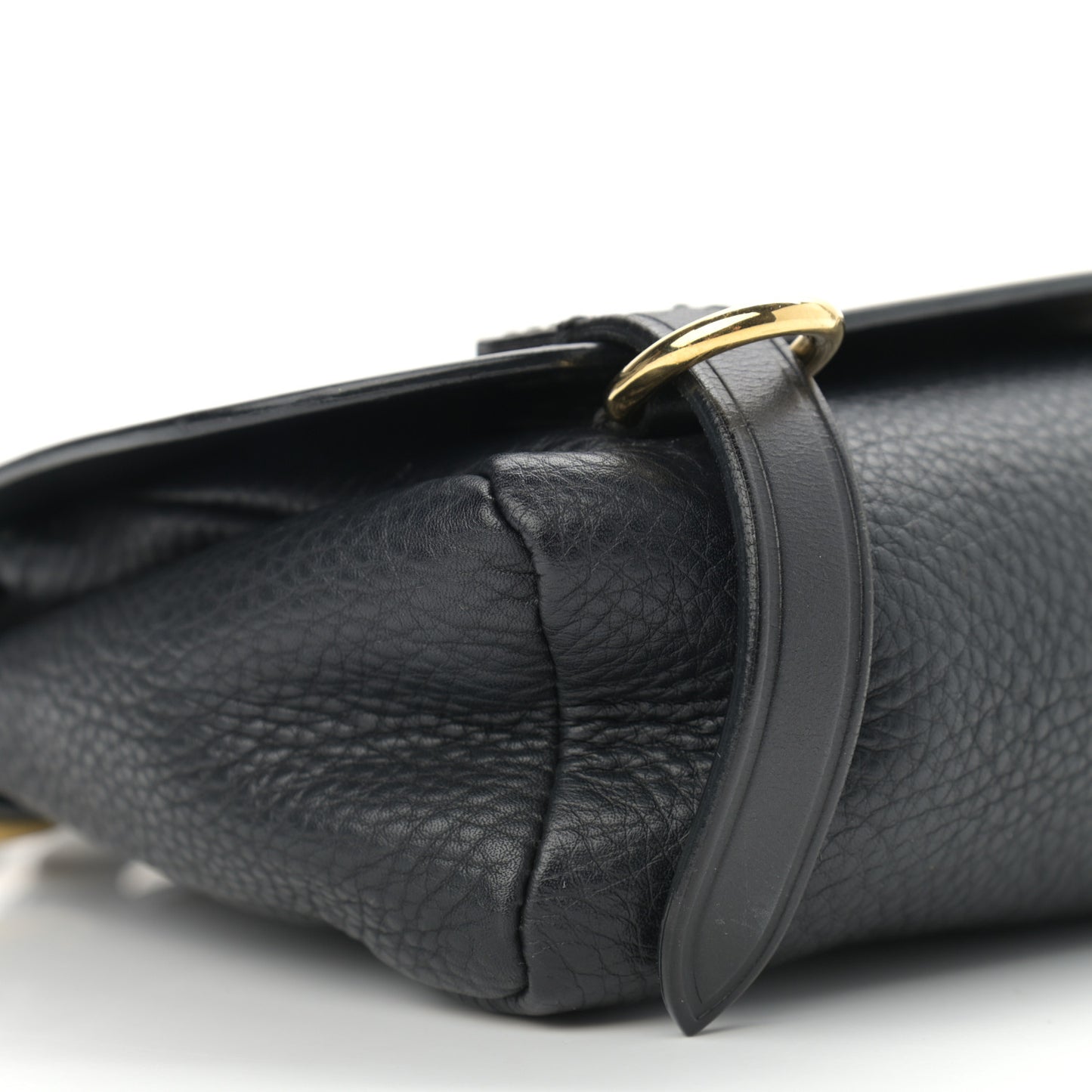 Soft Grain Calfskin Baby Bridle Saddle Bag Black