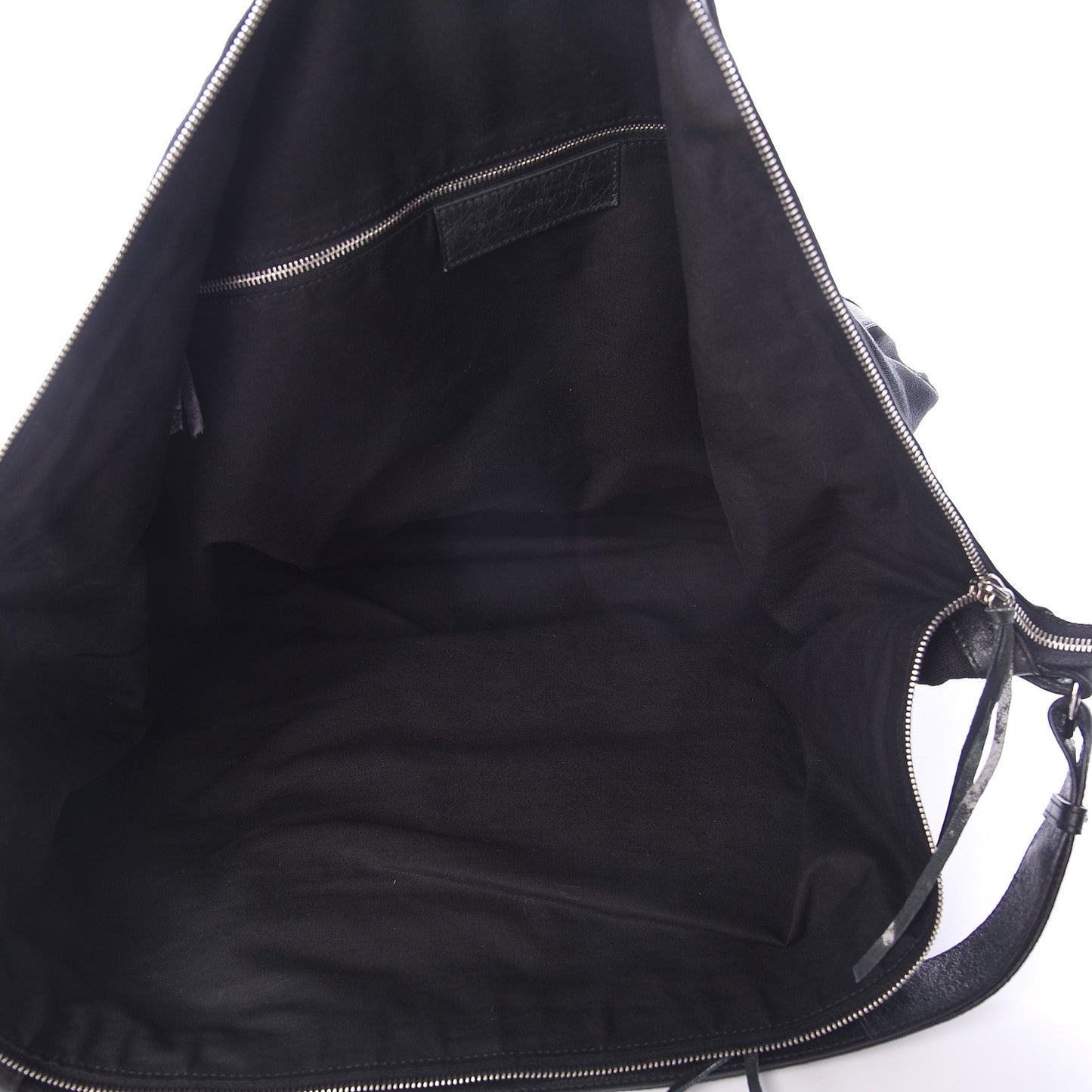 Chevre Canvas Classic Silver Hardware Hobo Black