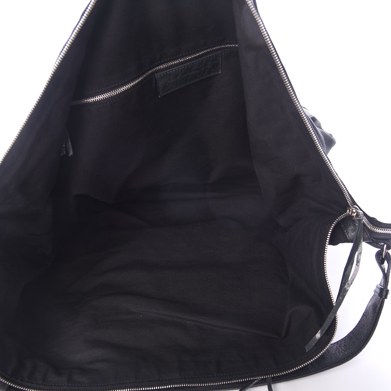 Balenciaga Chevre Canvas Classic Silver Hardware Hobo Black 4 of 8