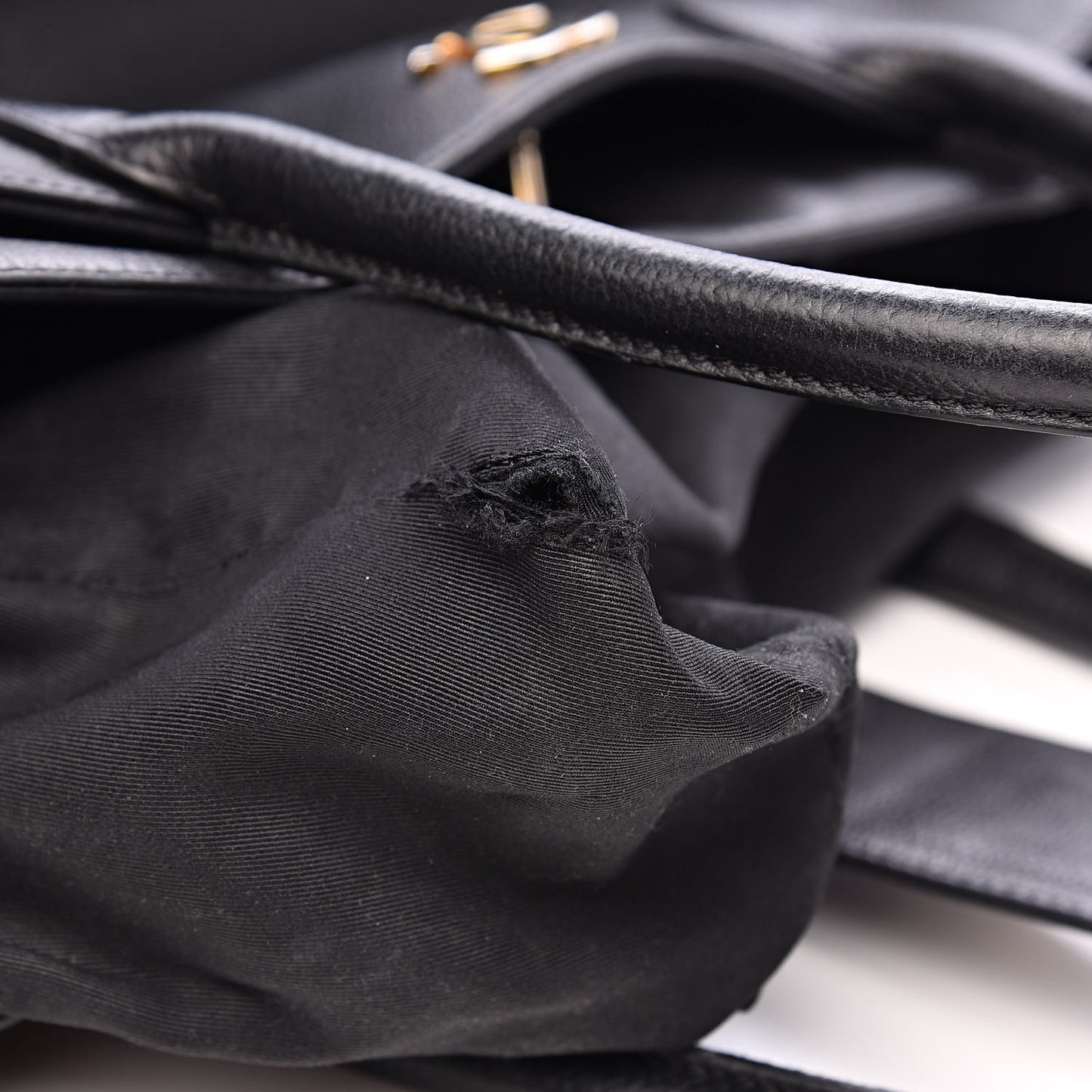 Calfskin Cerf Executive Shopper Tote Black