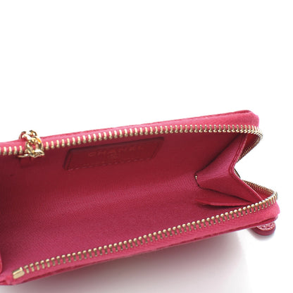 Chanel Caviar Camellia Embossed Key Holder Case Fuchsia 5 of 8