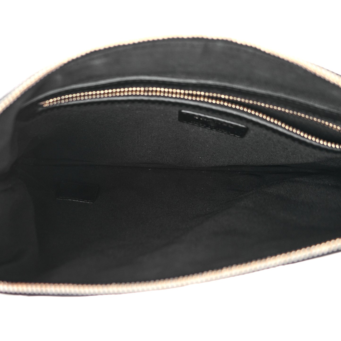 Lambskin Quilted Medium Cosmetic Case Black