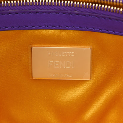 Fendi Sequin Paillettes Shiny Nappa Sex and the City Baguette Viola Purple Rain 6 of 10