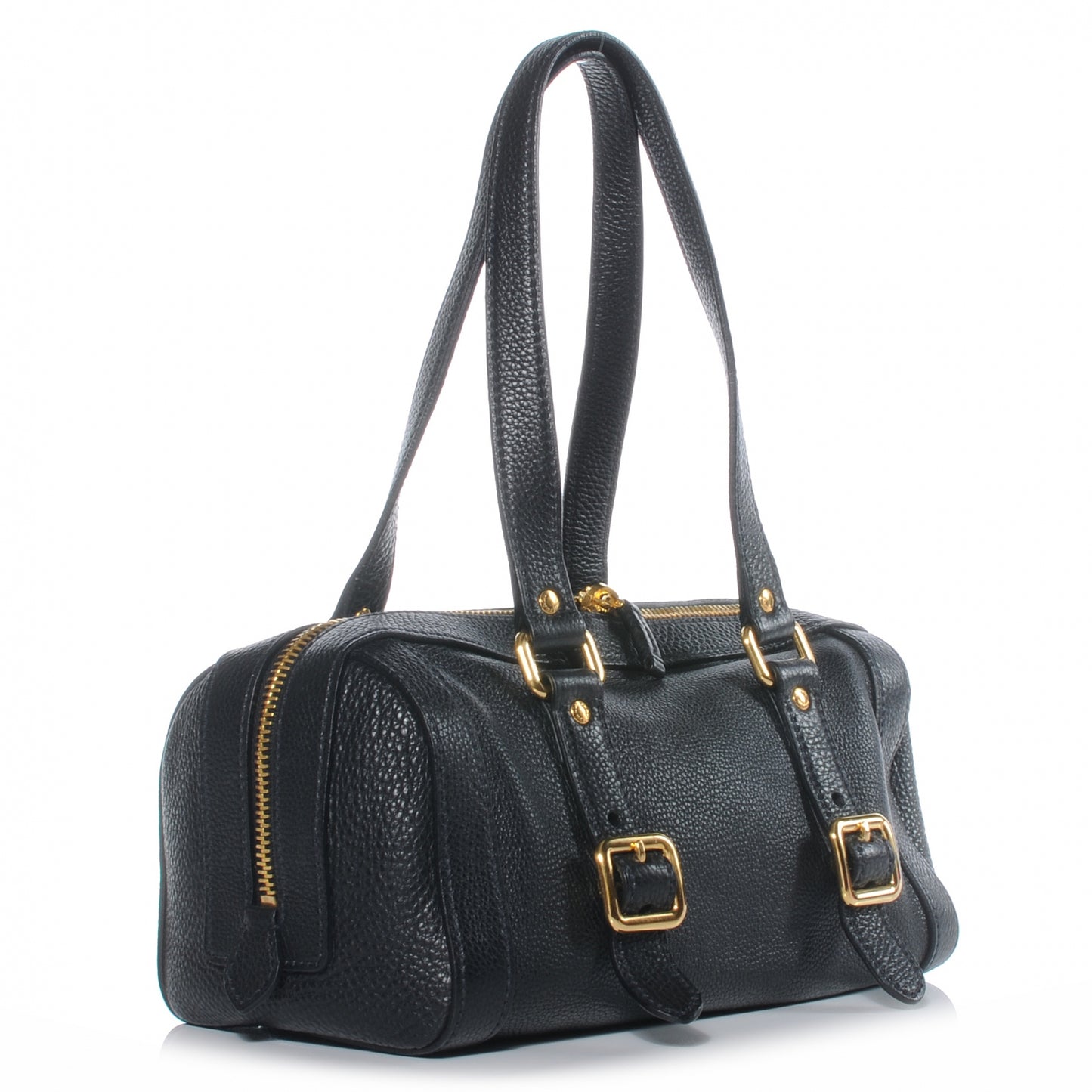 Vitello Daino Buckle Bag Nero Black