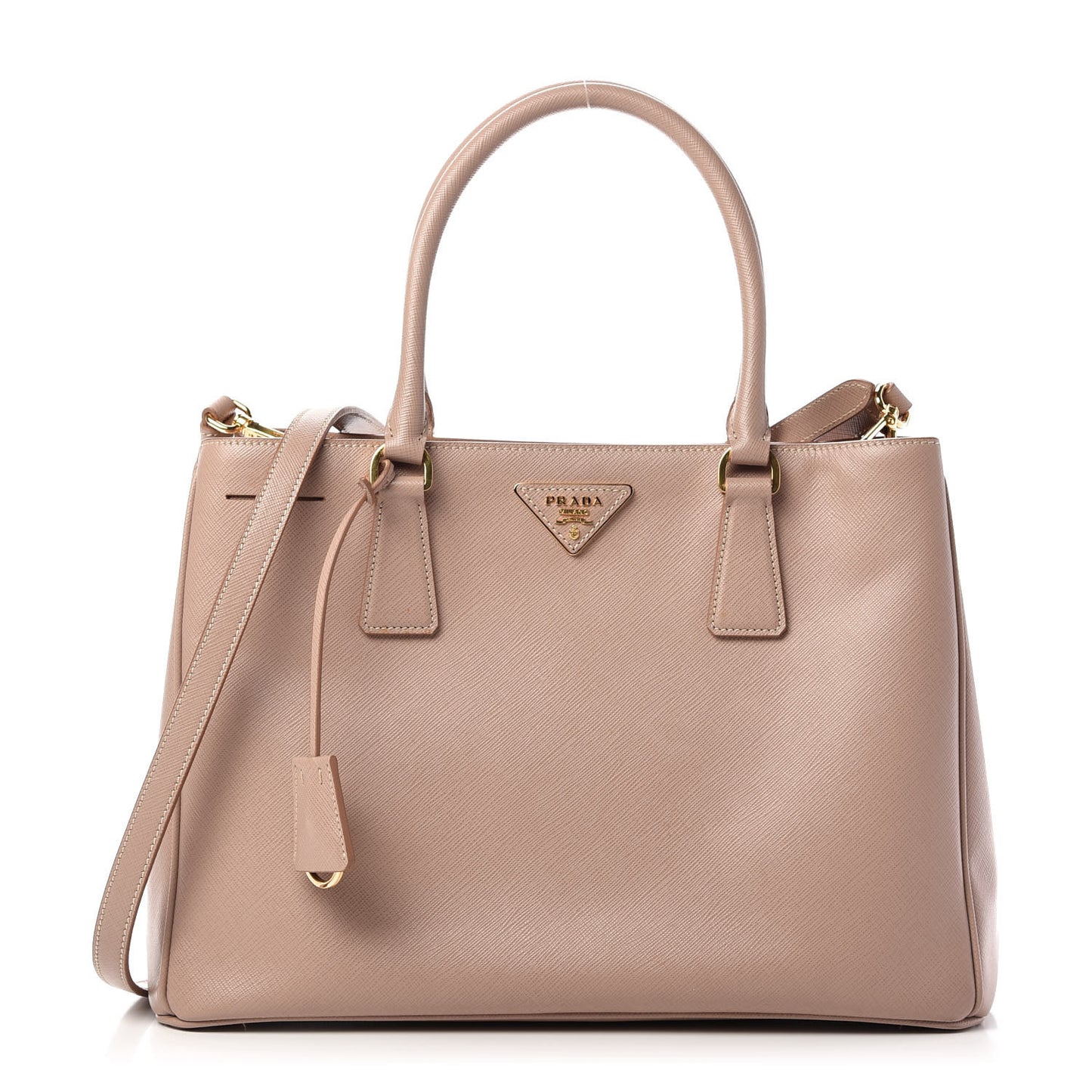 Saffiano Lux Medium Tote Cammeo