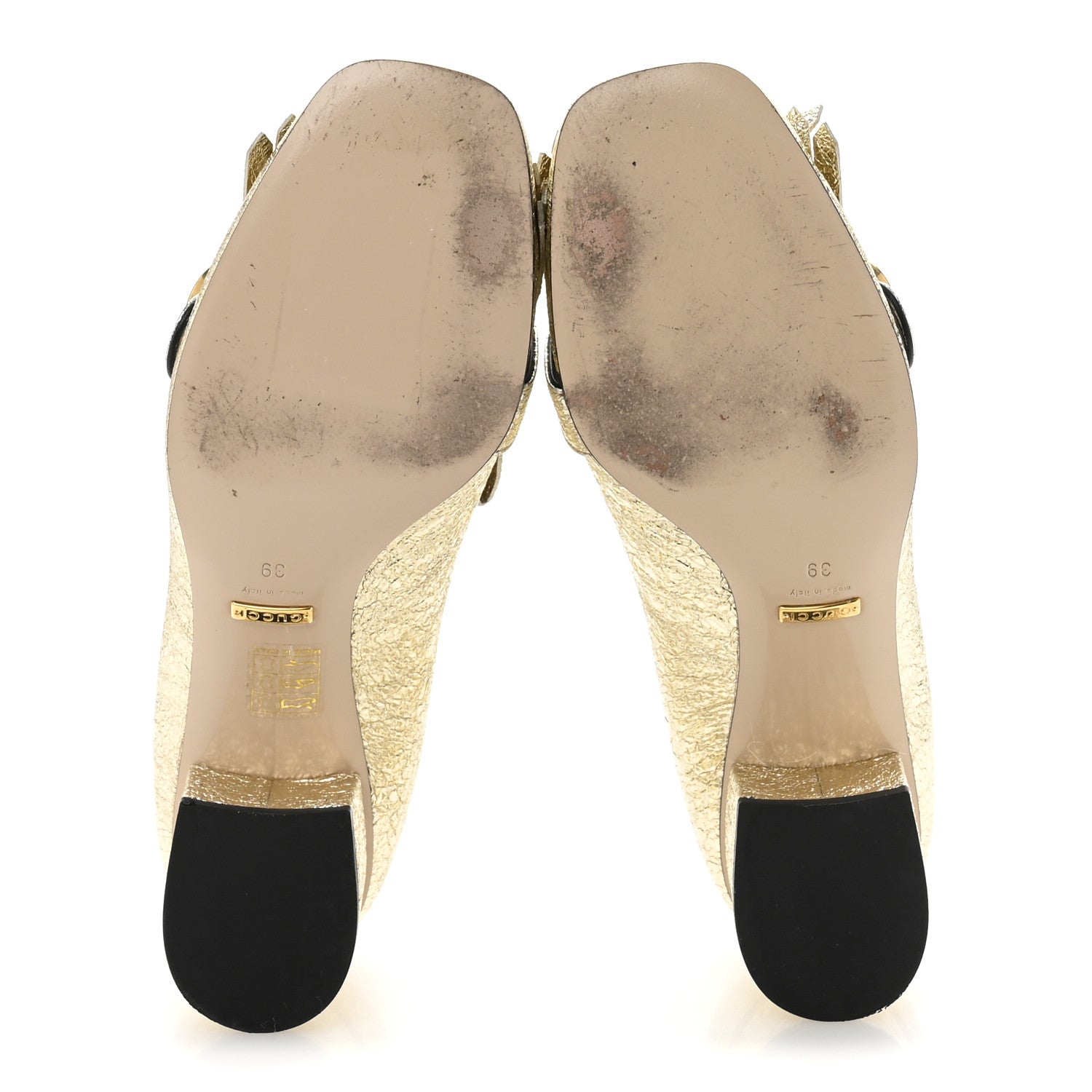 Gucci Galassia GG Marmont Fringe 50mm Loafer Pumps 39 Platino