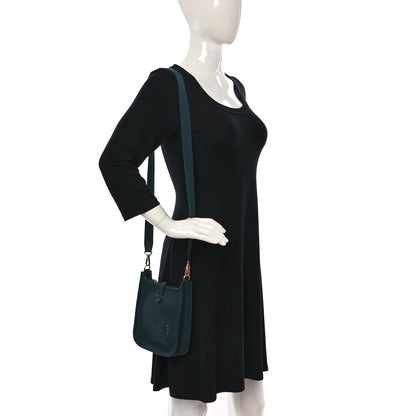 Hermes Taurillon Clemence Amazone Evelyne TPM Vert Cypress 2 of 9