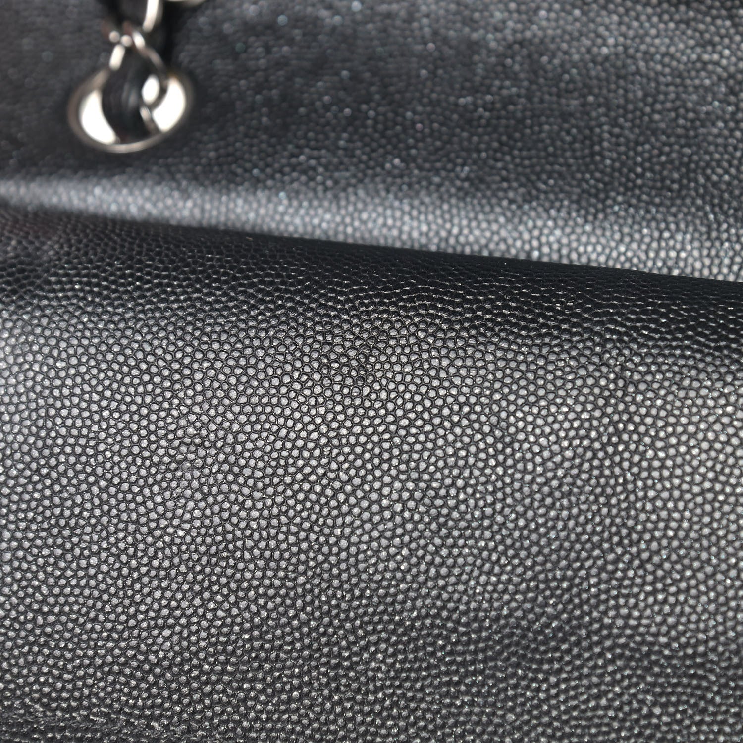 Chanel Iridescent Caviar Quilted Medium Double Flap Black 11 of 13