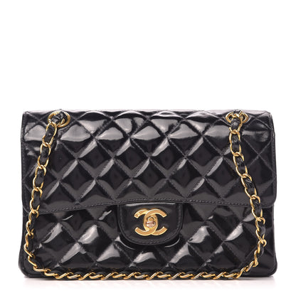 Chanel Patent Quilted Small Double Sided Flap Black 1 of 12