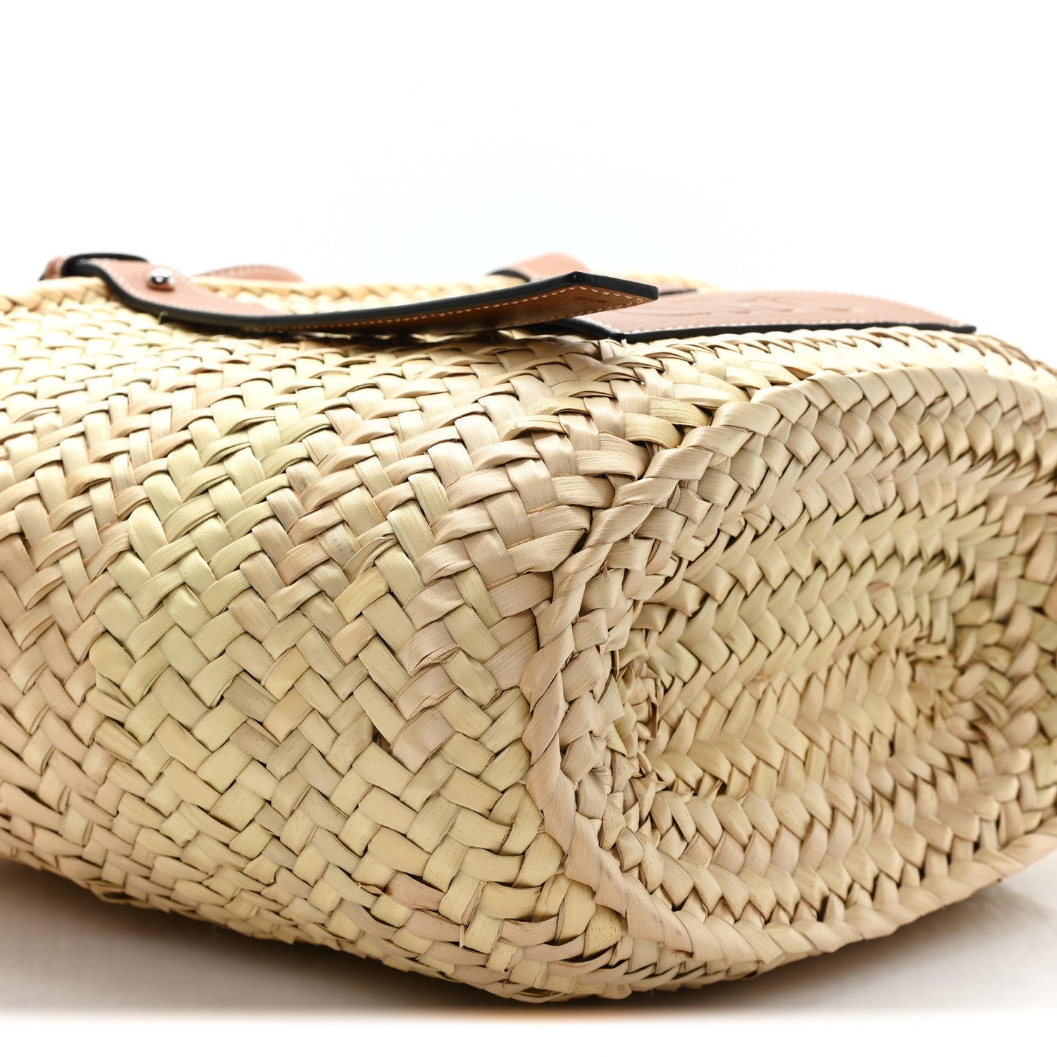 Loewe Raffia Basket Tote Bag Natural Tan 8 of 9
