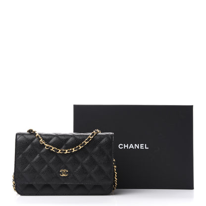 Chanel Caviar Quilted Wallet On Chain WOC Black 8 of 8