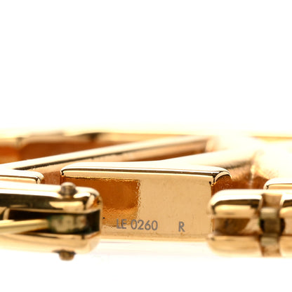 Louis Vuitton Metal Louise Hoop Earrings Gold 4 of 5